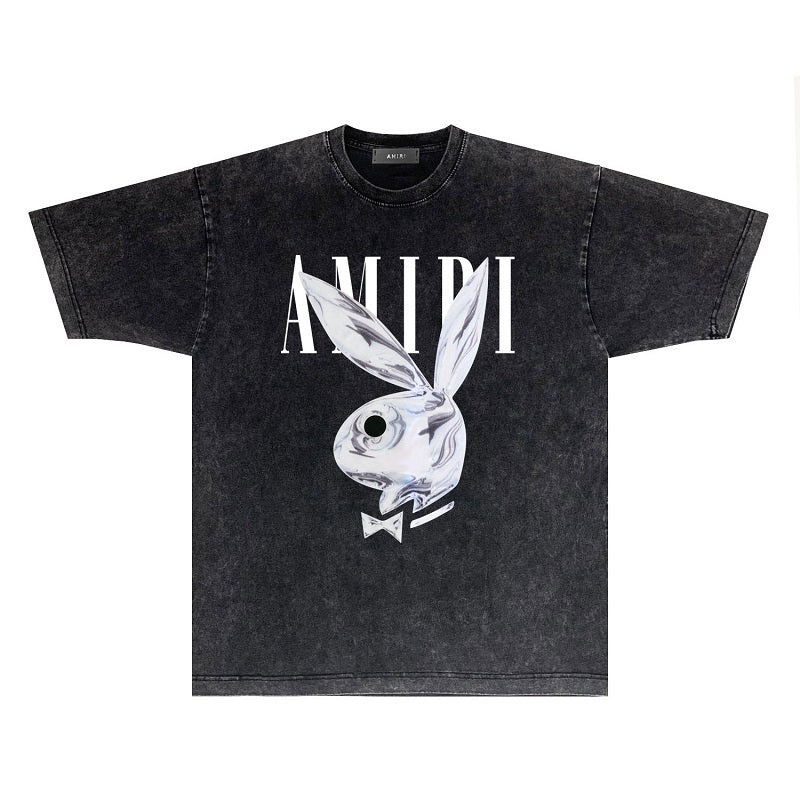 CASA-AMIRI 2025 New High Quality Cotton Flower Logo T-Shirt D011