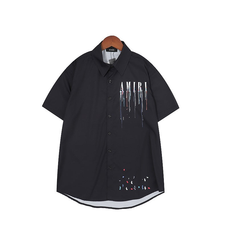 CASA-AMIRI 2025 New High Quality Cotton Flower Logo Shirt