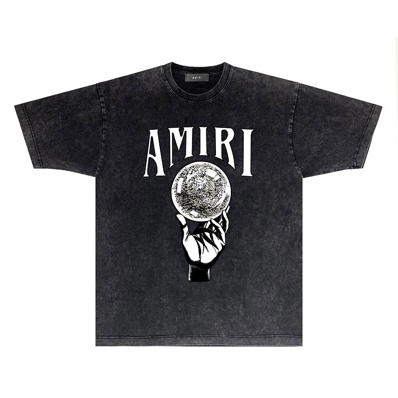 CASA-AMIRI 2025 New High Quality Cotton Flower Logo T-Shirt D074