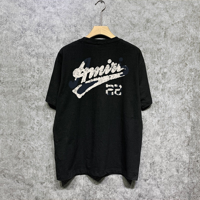 CASA-AMIRI 2025 New High Quality Cotton Flower Logo T-Shirt 082