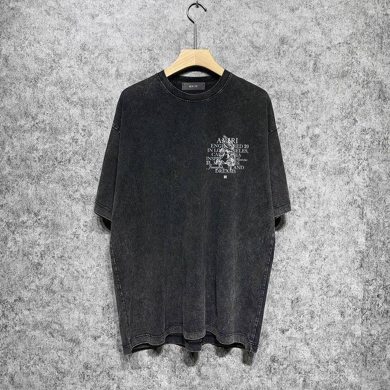 CASA-AMIRI 2025 New High Quality Cotton Flower Logo T-Shirt D080