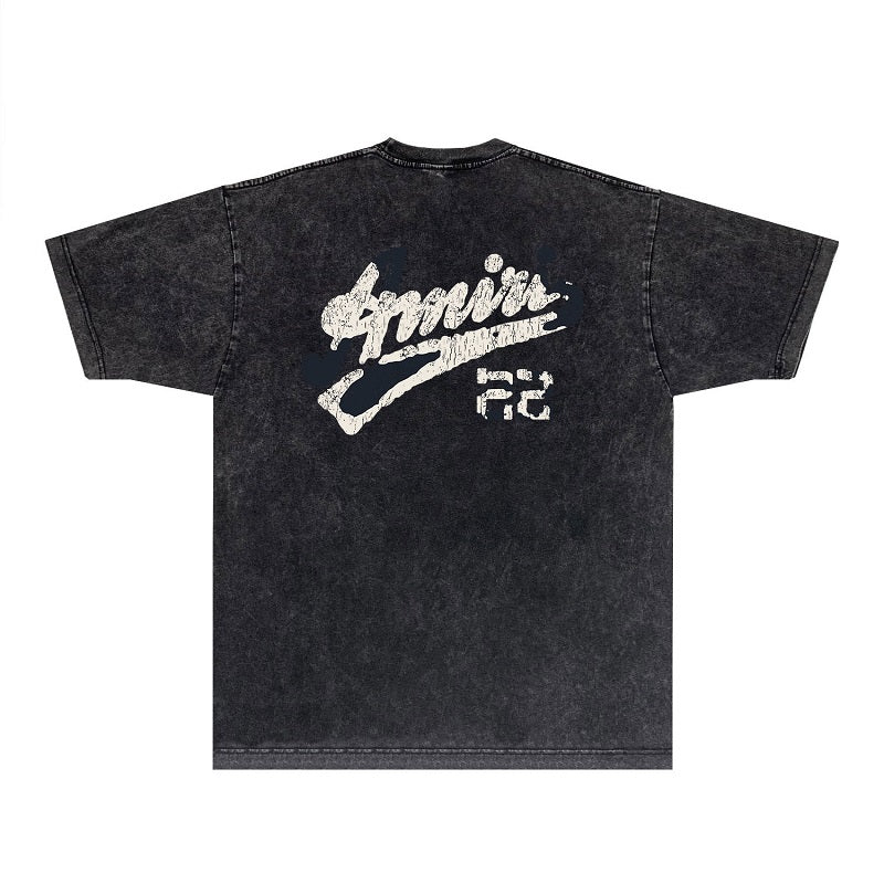 CASA-AMIRI 2025 New High Quality Cotton Flower Logo T-Shirt D082