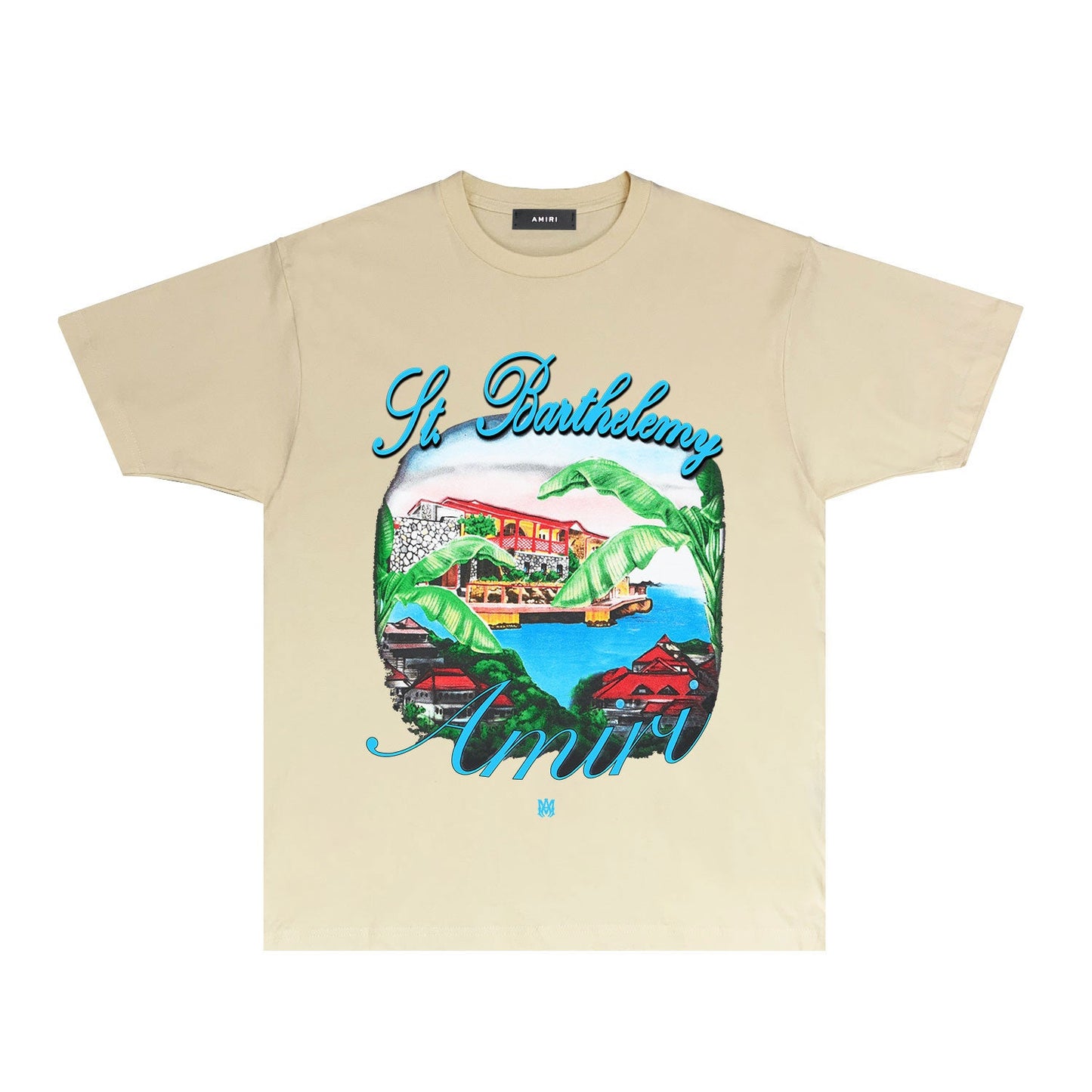 CASA-AMIRI 2025 New High Quality Cotton Flower Logo T-Shirt