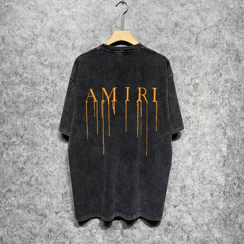 CASA-AMIRI 2025 New High Quality Cotton Flower Logo T-Shirt D023