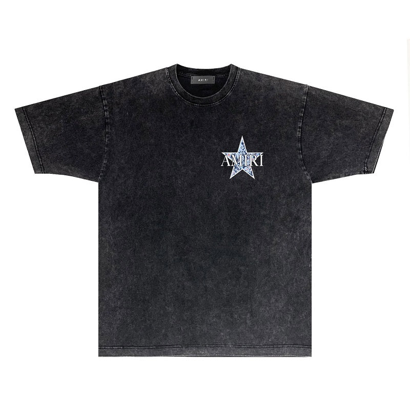CASA-AMIRI 2025 New High Quality Cotton Flower Logo T-Shirt D031