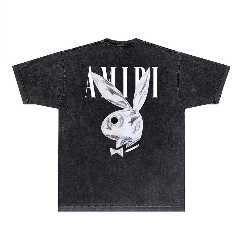 CASA-AMIRI 2025 New High Quality Cotton Flower Logo T-Shirt D011