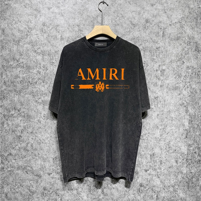 CASA-AMIRI 2025 New High Quality Cotton Flower Logo T-Shirt D081
