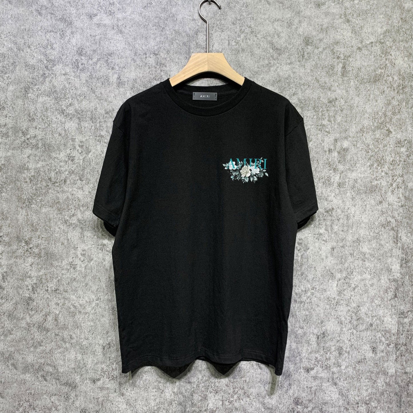 CASA-AMIRI 2025 New High Quality Cotton Flower Logo T-Shirt