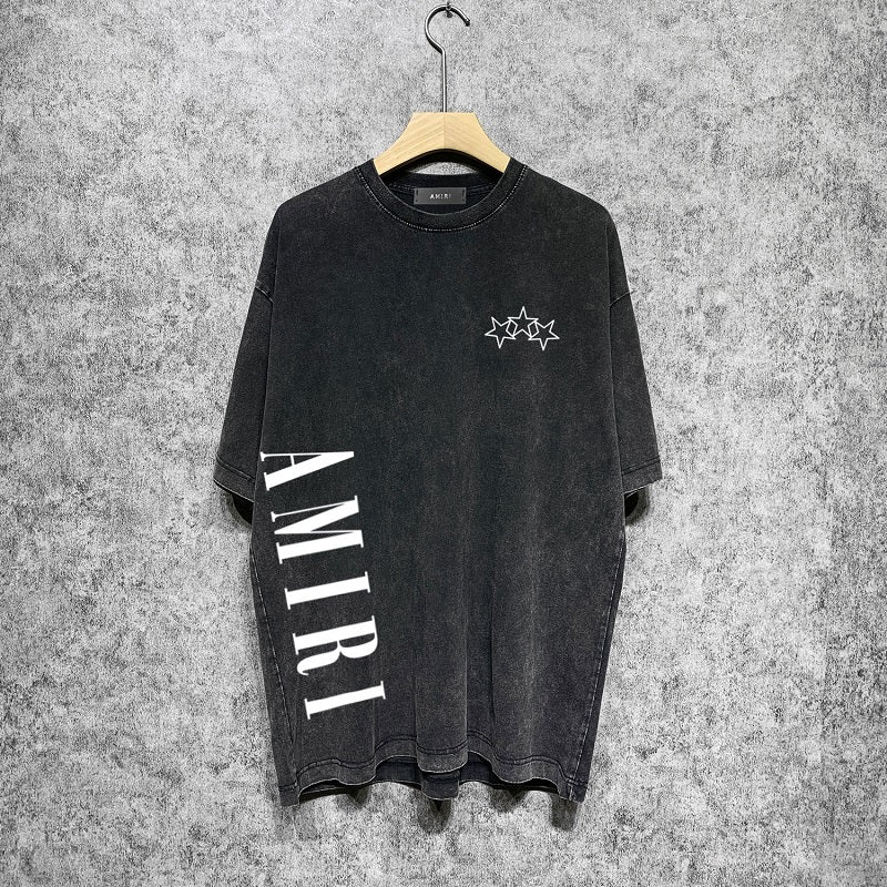 CASA-AMIRI 2025 New High Quality Cotton Flower Logo T-Shirt D012