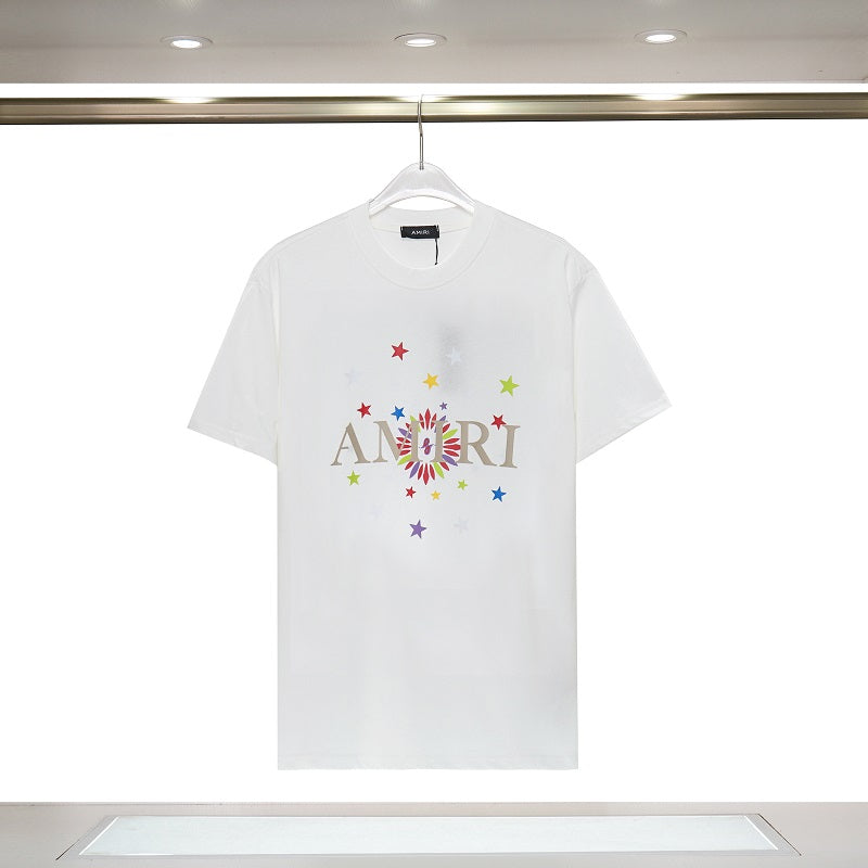 CASA-AMIRI 2025 New High Quality Cotton Flower Logo T-Shirt