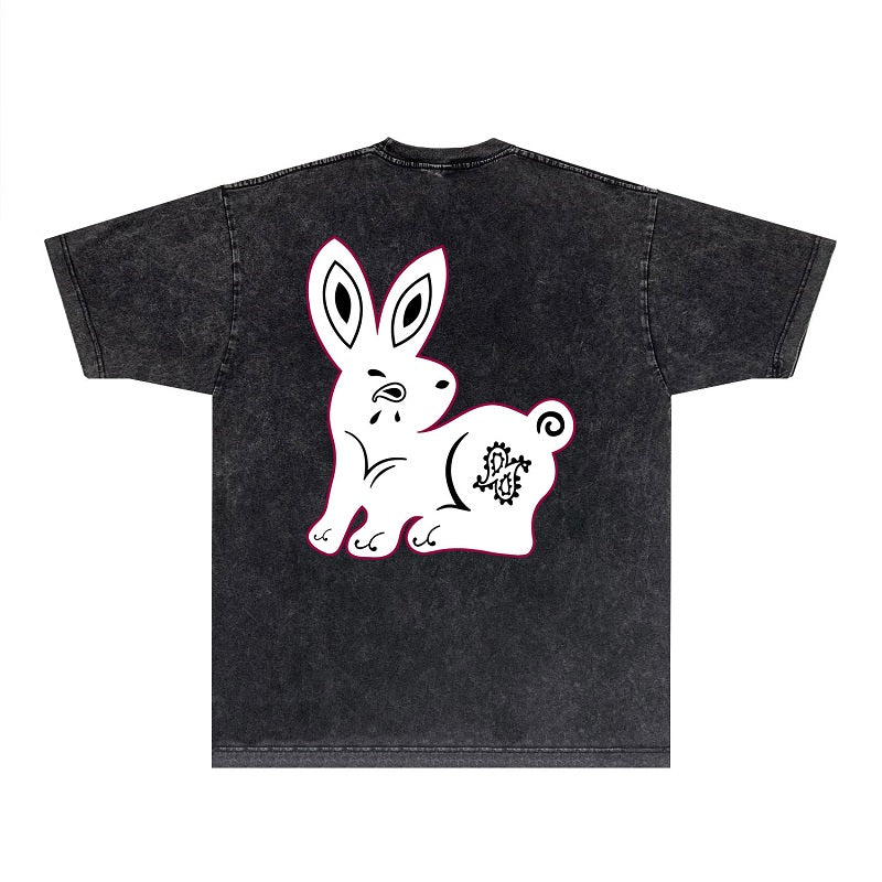 CASA-AMIRI 2025 New High Quality Cotton Flower Logo T-Shirt D079