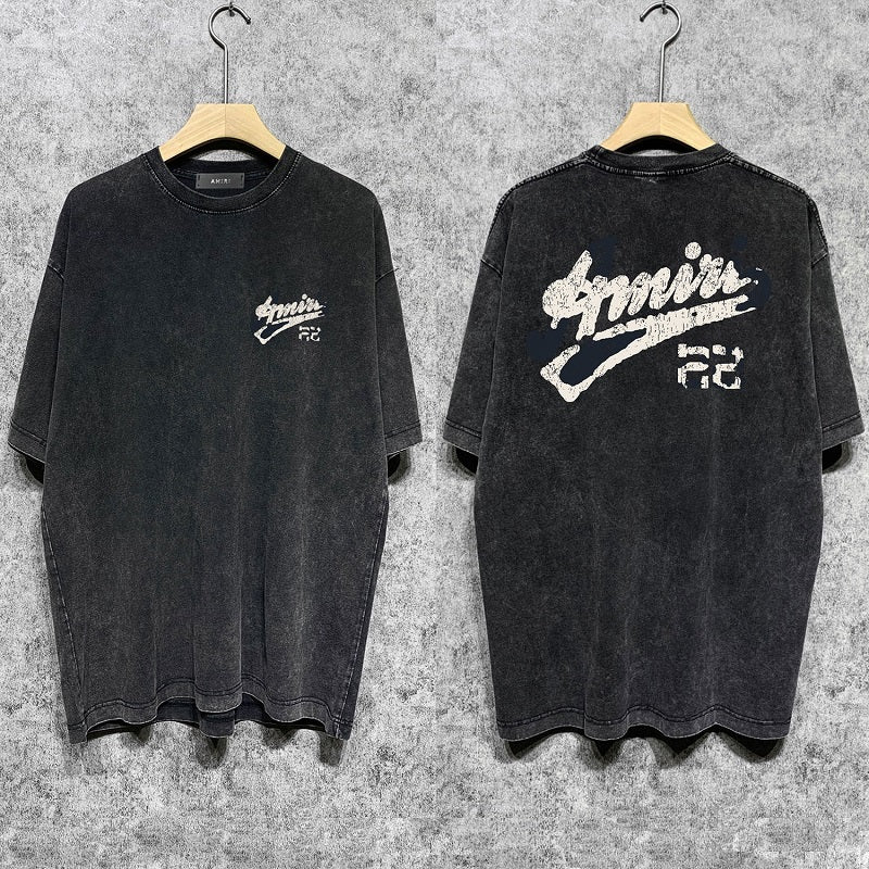 CASA-AMIRI 2025 New High Quality Cotton Flower Logo T-Shirt D082
