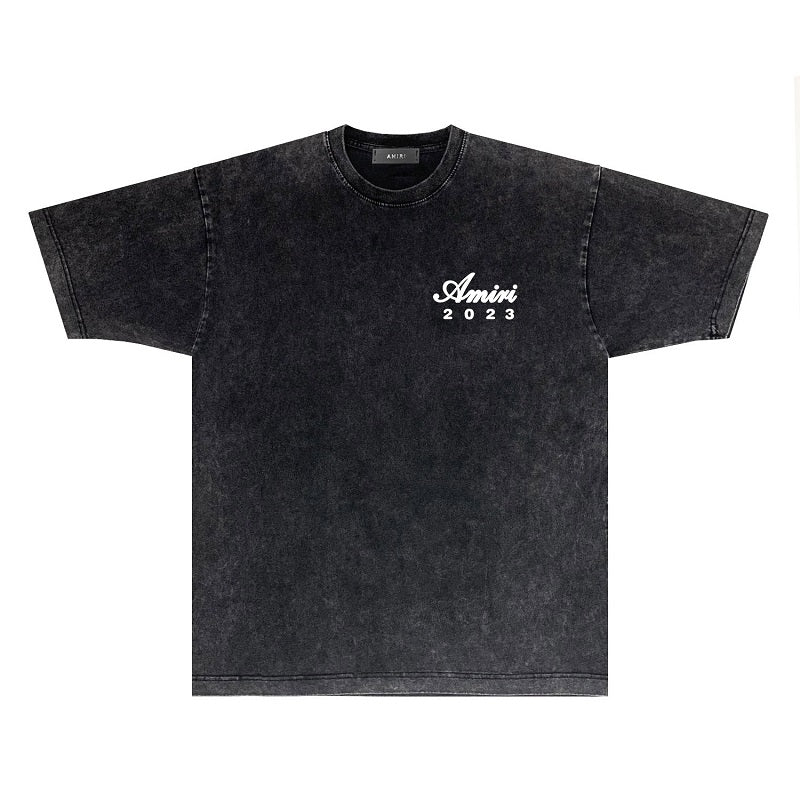 CASA-AMIRI 2025 New High Quality Cotton Flower Logo T-Shirt D079