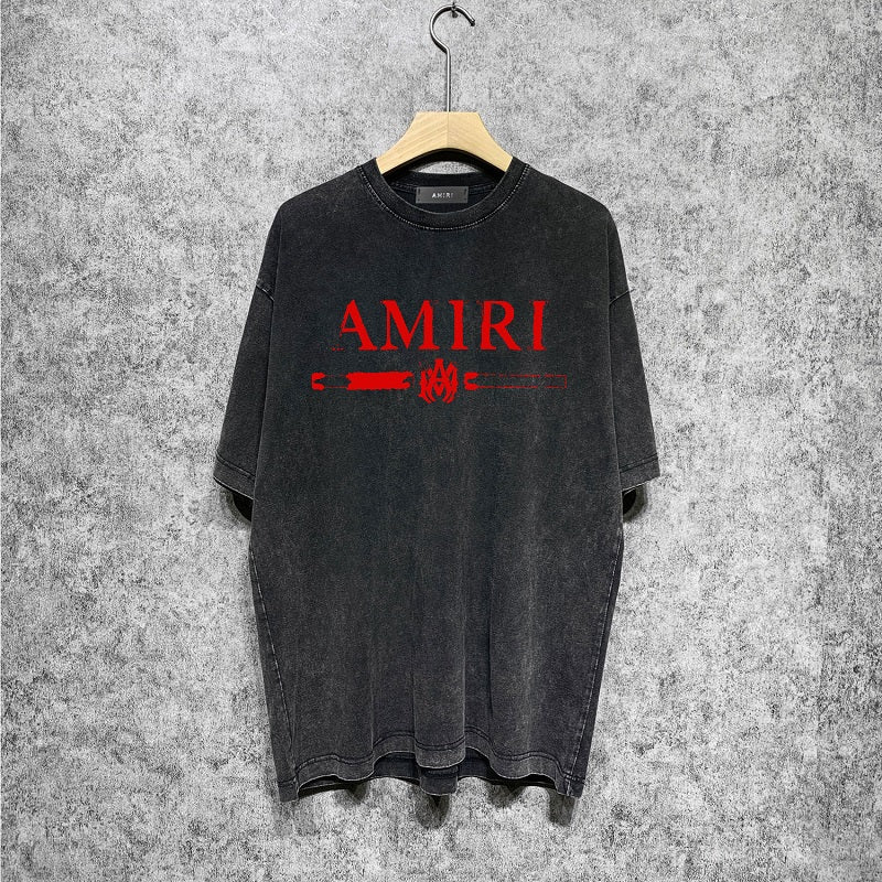 CASA-AMIRI 2025 New High Quality Cotton Flower Logo T-Shirt D081