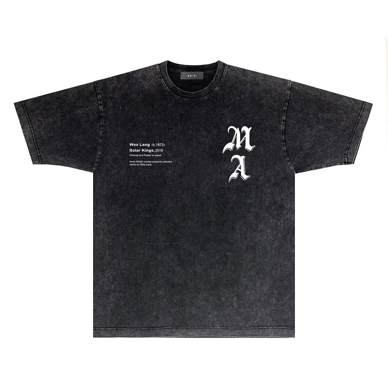 CASA-AMIRI 2025 New High Quality Cotton Flower Logo T-Shirt D072