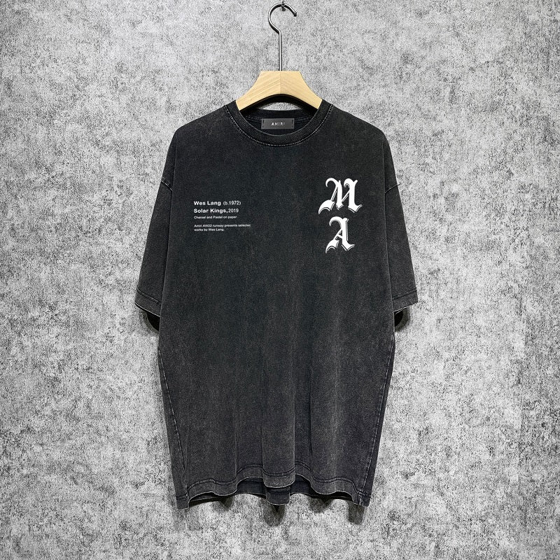 CASA-AMIRI 2025 New High Quality Cotton Flower Logo T-Shirt D072