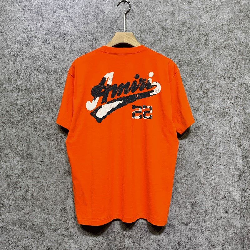 CASA-AMIRI 2025 New High Quality Cotton Flower Logo T-Shirt 082
