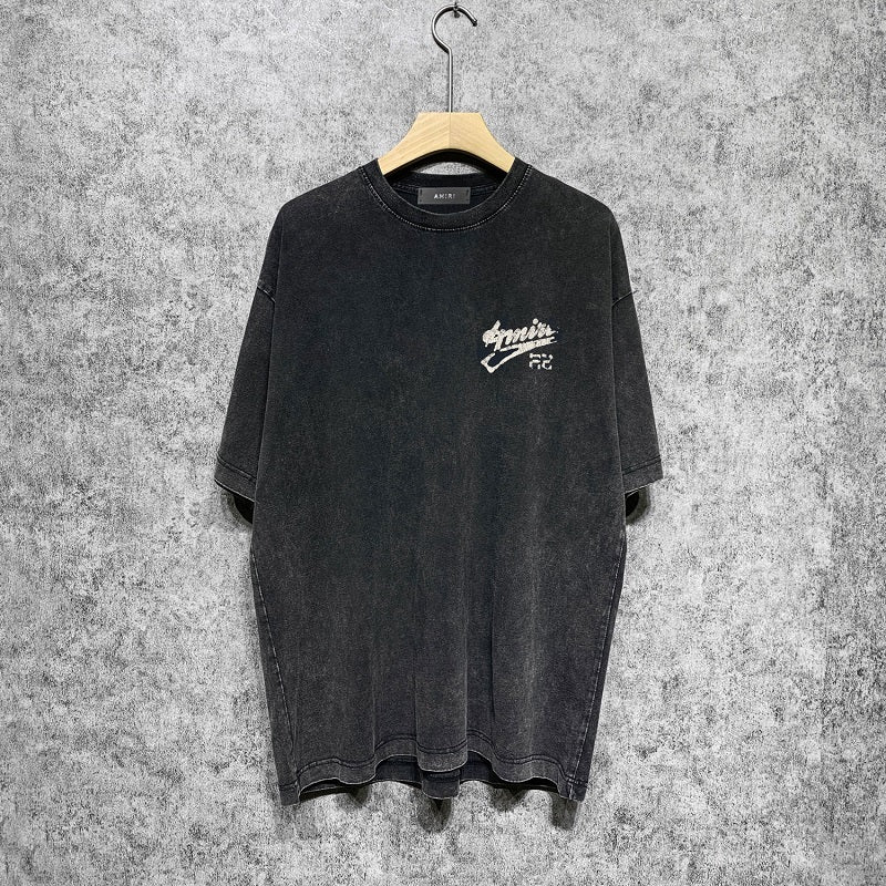 CASA-AMIRI 2025 New High Quality Cotton Flower Logo T-Shirt D082