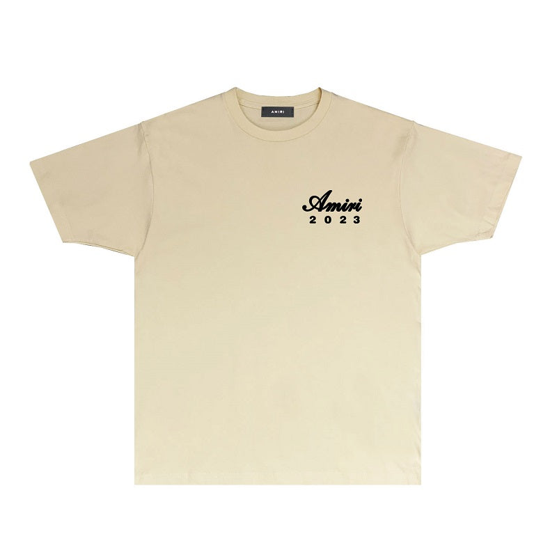 CASA-AMIRI 2025 New High Quality Cotton Flower Logo T-Shirt 079