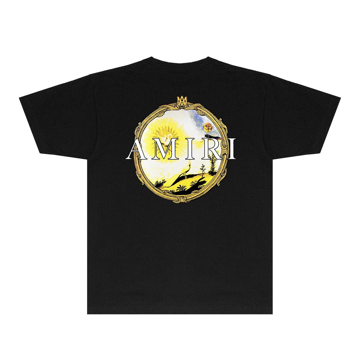 CASA-AMIRI 2025 New High Quality Cotton Flower Logo T-Shirt