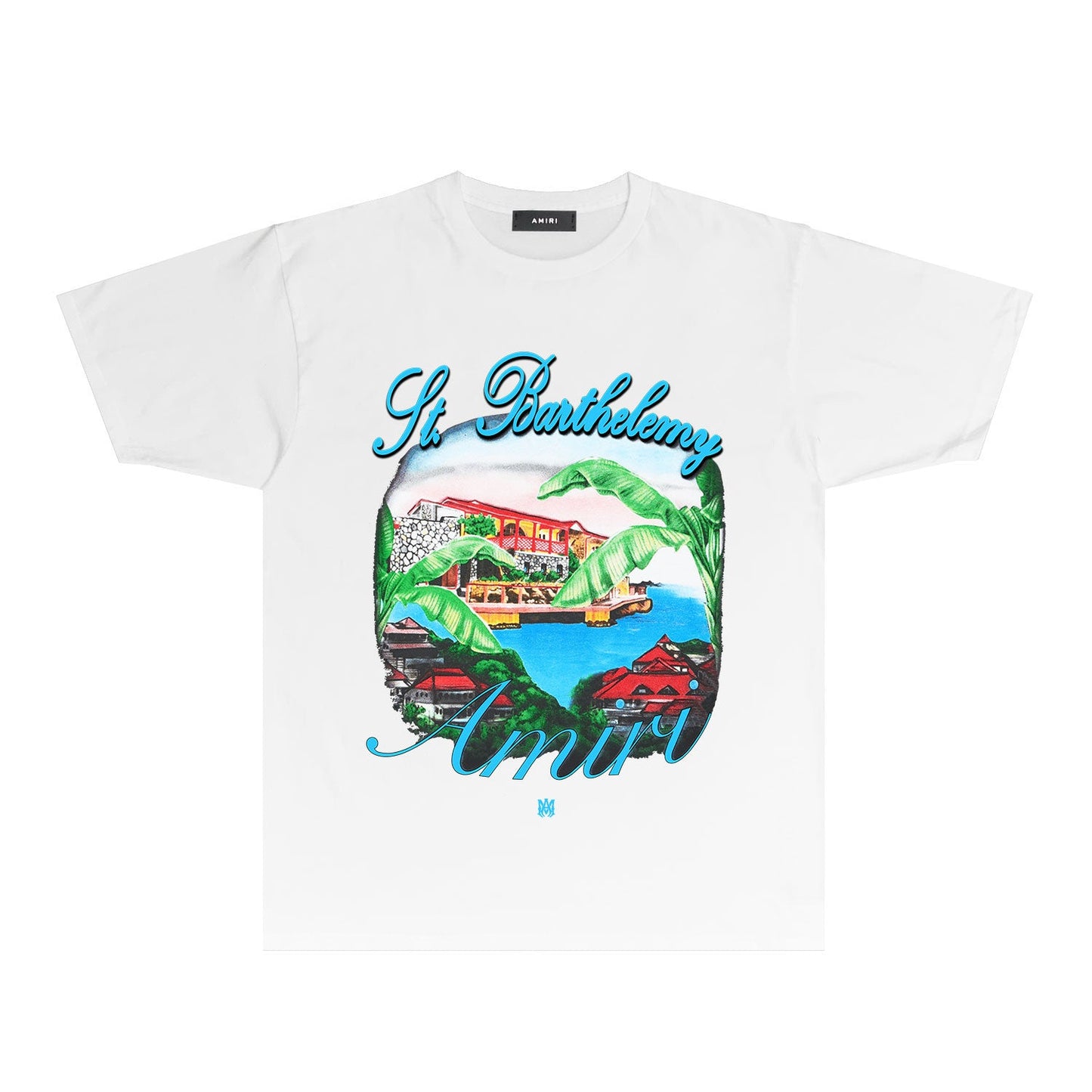 CASA-AMIRI 2025 New High Quality Cotton Flower Logo T-Shirt