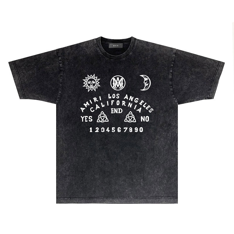 CASA-AMIRI 2025 New High Quality Cotton Flower Logo T-Shirt D073