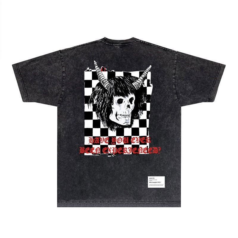 CASA-AMIRI 2025 New High Quality Cotton Flower Logo T-Shirt D072