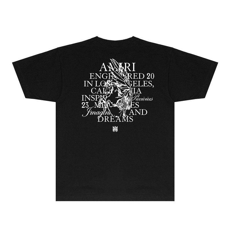 CASA-AMIRI 2025 New High Quality Cotton Flower Logo T-Shirt 080