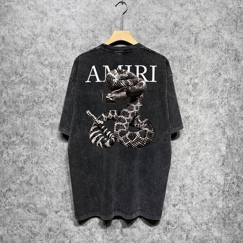 CASA-AMIRI 2025 New High Quality Cotton Flower Logo T-Shirt D040