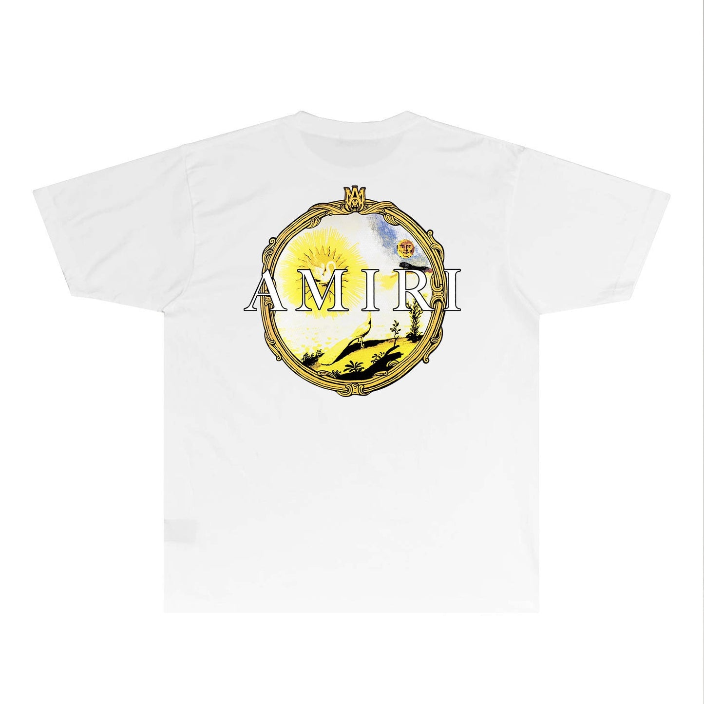CASA-AMIRI 2025 New High Quality Cotton Flower Logo T-Shirt