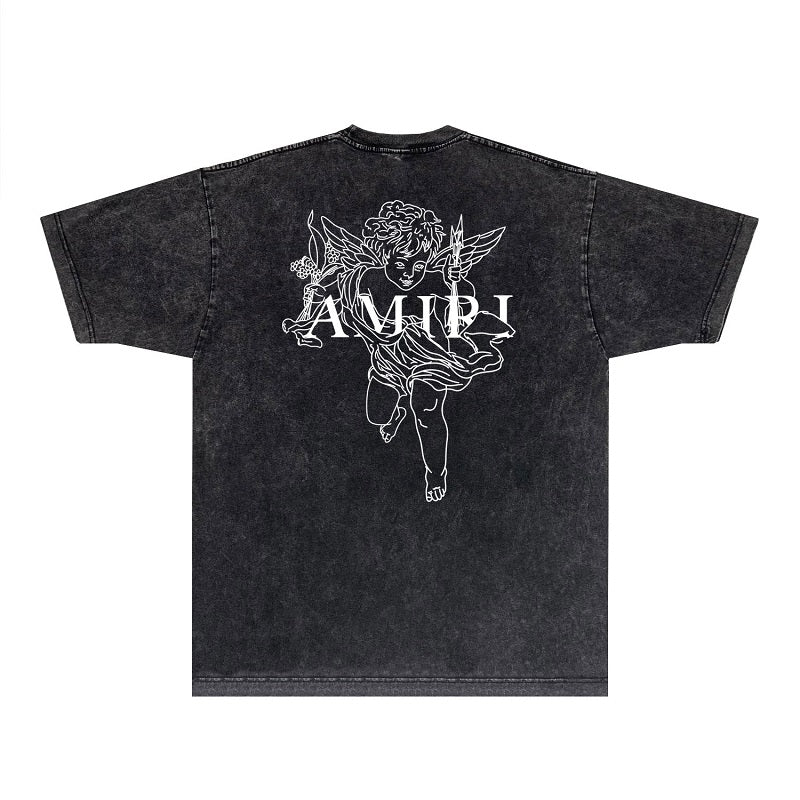 CASA-AMIRI 2025 New High Quality Cotton Flower Logo T-Shirt D026