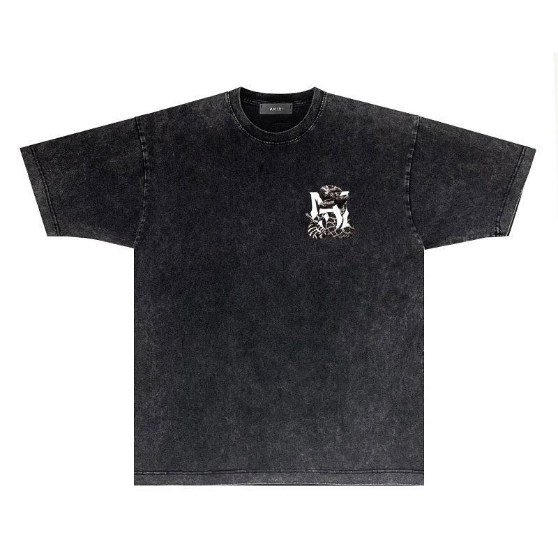 CASA-AMIRI 2025 New High Quality Cotton Flower Logo T-Shirt D040