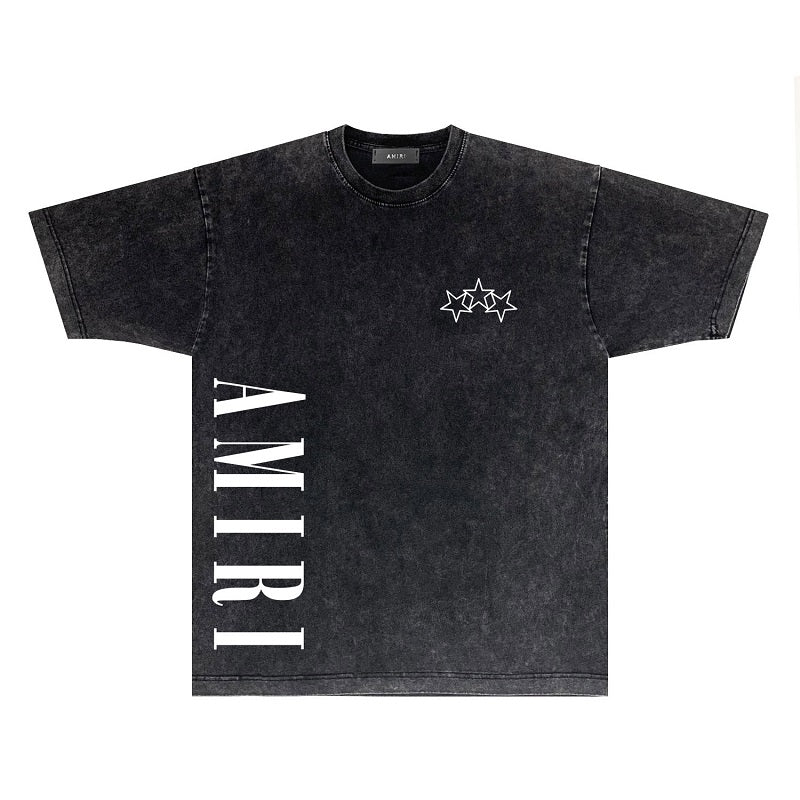 CASA-AMIRI 2025 New High Quality Cotton Flower Logo T-Shirt D012