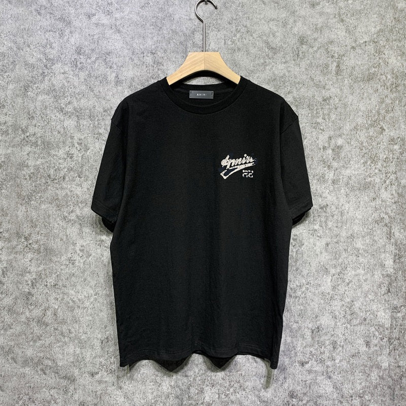 CASA-AMIRI 2025 New High Quality Cotton Flower Logo T-Shirt 082