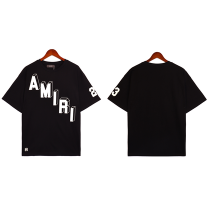 CASA-AMIRI 2025 New High Quality Cotton Flower Logo T-Shirt