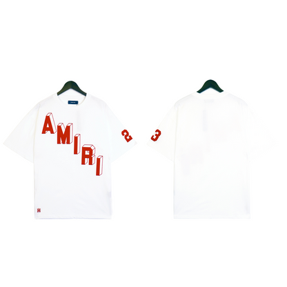 CASA-AMIRI 2025 New High Quality Cotton Flower Logo T-Shirt