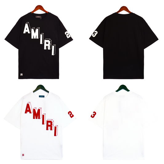 CASA-AMIRI 2025 New High Quality Cotton Flower Logo T-Shirt