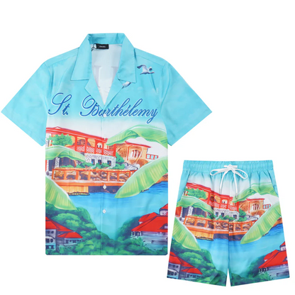 CASA-AMIRI 2025 New Shirt Shorts Set