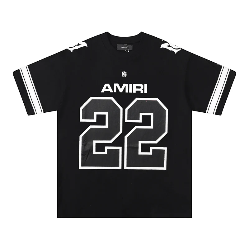 CASA-AMIRI 2025 New High Quality Cotton Flower Logo T-Shirt