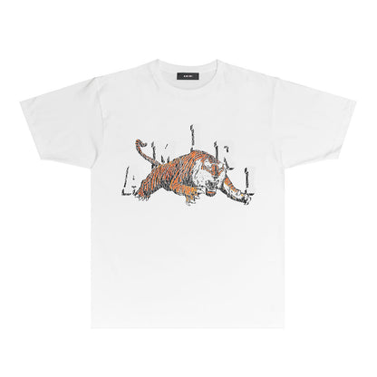 CASA-AMIRI 2025 New High Quality Cotton Flower Logo T-Shirt