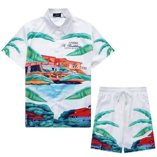 CASA-AMIRI 2025 New Shirt Shorts Set