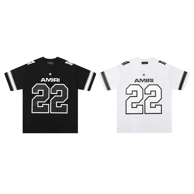 CASA-AMIRI 2025 New High Quality Cotton Flower Logo T-Shirt