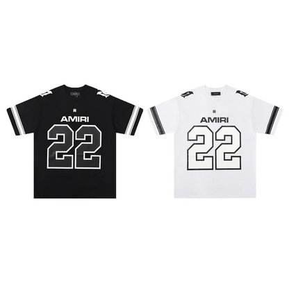 CASA-AMIRI 2025 New High Quality Cotton Flower Logo T-Shirt
