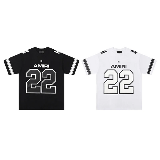 CASA-AMIRI 2025 New High Quality Cotton Flower Logo T-Shirt