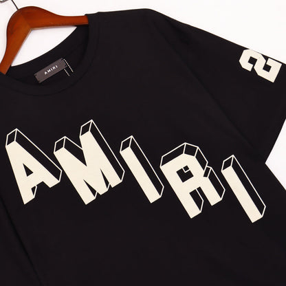 CASA-AMIRI 2025 New High Quality Cotton Flower Logo T-Shirt