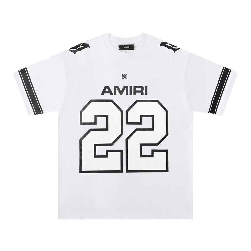 CASA-AMIRI 2025 New High Quality Cotton Flower Logo T-Shirt