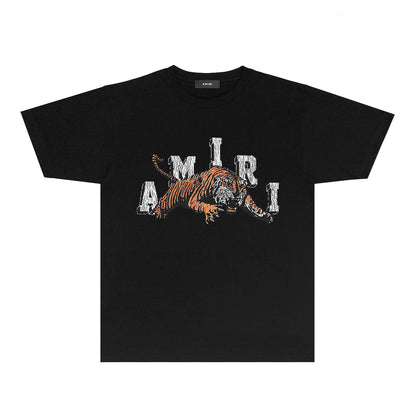 CASA-AMIRI 2025 New High Quality Cotton Flower Logo T-Shirt