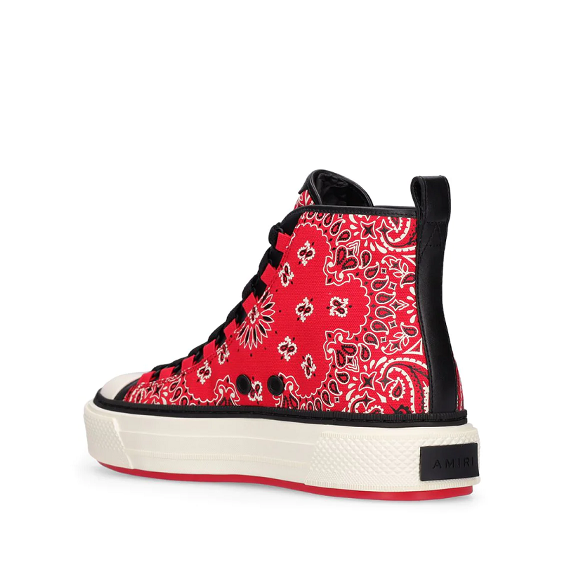 CASA-AMIRI  2025 new products cotton LOGO embroidered contrast color canvas shoes