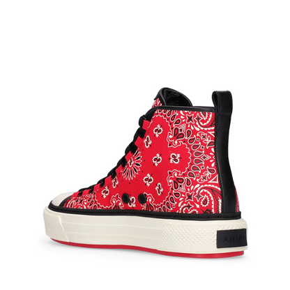 CASA-AMIRI  2025 new products cotton LOGO embroidered contrast color canvas shoes