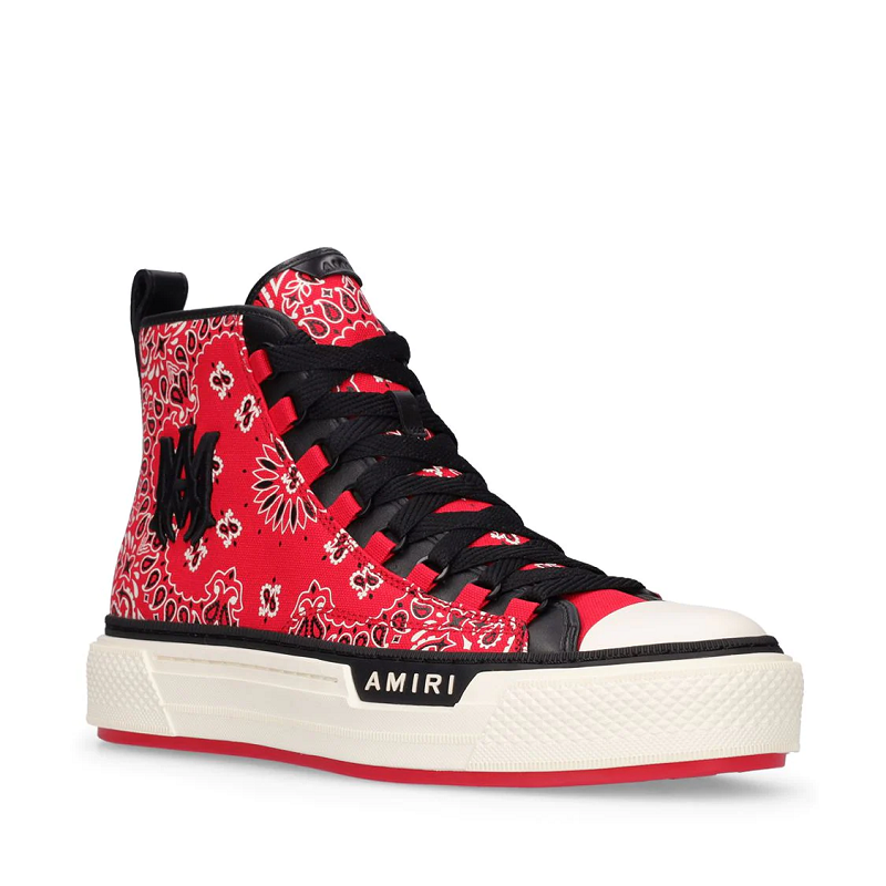 CASA-AMIRI  2025 new products cotton LOGO embroidered contrast color canvas shoes